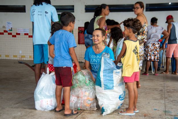 Alunos do Vergel do Lago se engajam e arrecadam aproximadamente 5 toneladas de plástico