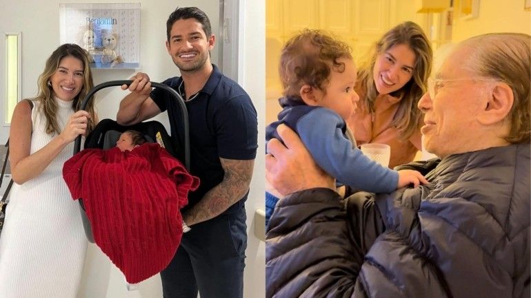 Alexandre Pato relembra ano de 2024 com fotos raras do filho com Silvio Santos