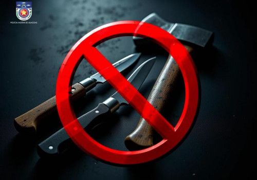 Polícia Militar orienta sobre proibição do porte de arma branca