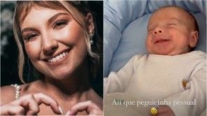 Isabel Veloso mostra rostinho do filho pela primeira vez após alta da UTI neonatal