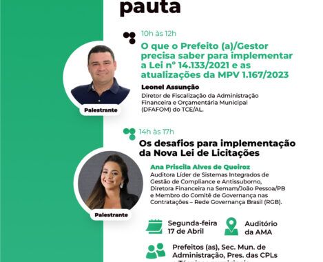 AMA e TCE pautam a nova lei de licitações em reuniões com prefeitos e técnicos