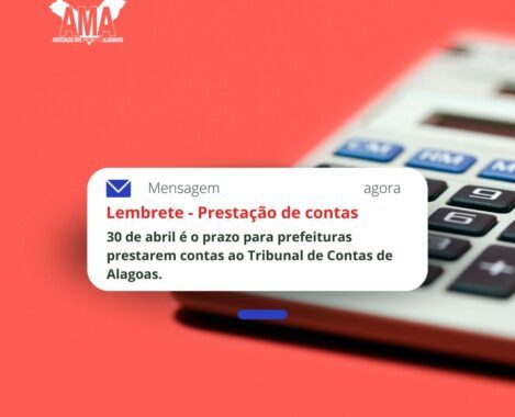 AMA alerta para prazo de prestação de contas do TCE-AL