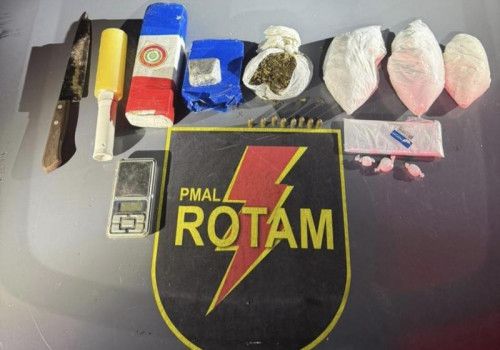 PM apreende 1,8 quilo de drogas durante averiguação de denúncia de tráfico no Farol