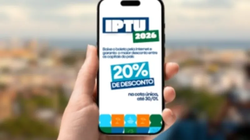 Prefeitura de Maceió oferece desconto de 20% na cota única do IPTU 2026; boletos já estão disponíveis