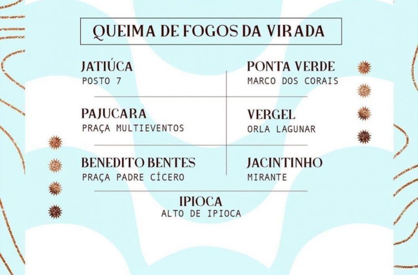 Maceió terá queima de fogos em sete pontos da capital; confira a programação