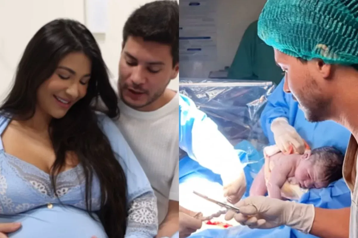 Nasce Gabriel, filho de Arthur Aguiar e Jheny Santucci