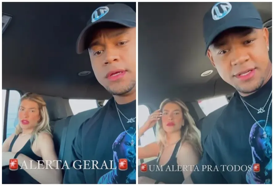 Léo Santana e Lore Improta são roubados nos EUA: 'Quebraram o vidro do carro'