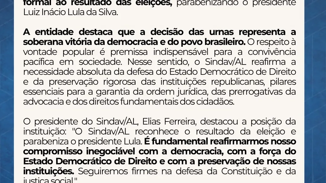 NOTA SINDAV/AL