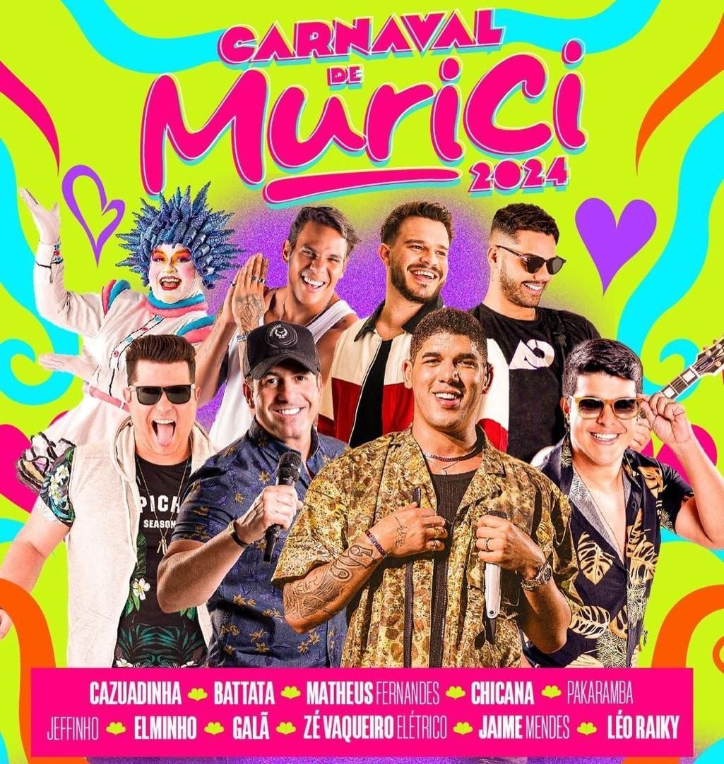 Prefeitura de Murici divulga programação do carnaval 2024 